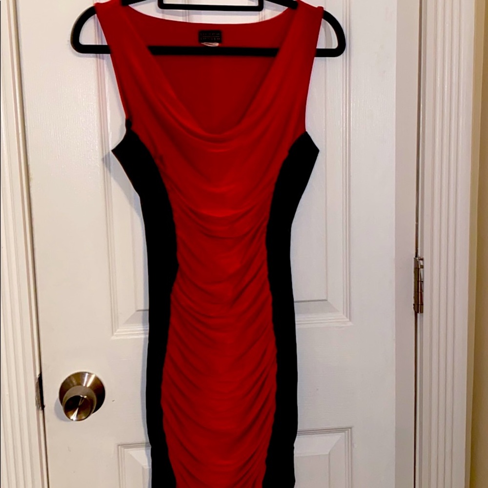 Red & black dress